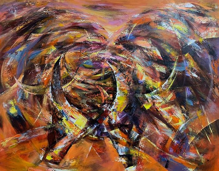 Đồ Sơn vào hội 1 - sơn dầu (140 x 120cm)