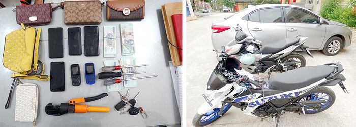 Tang vật liên quan đến vụ trộm được Công an H.Xuân Lộc triệt phá