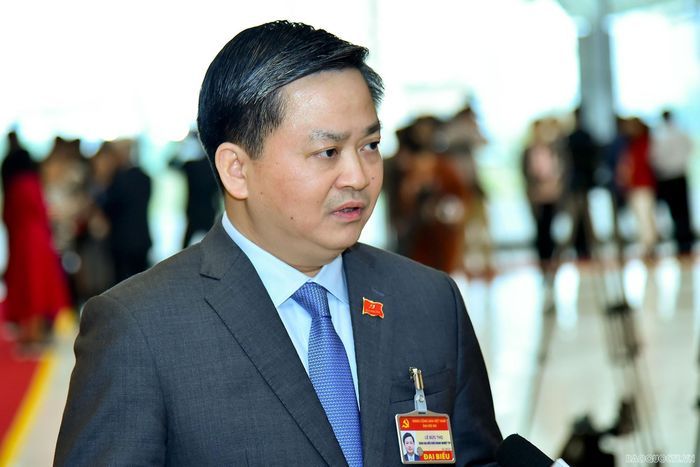 Đại biểu Lê Đức Thọ, Chủ tịch HĐQT VietinBank, Đoàn Đảng bộ Khối Doanh nghiệp Trung ương. (Ảnh: Tuấn Anh)