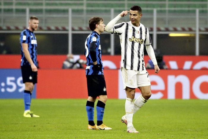 Ronaldo mang về chiến thắng trước Inter cho Juve. Ảnh: Getty.