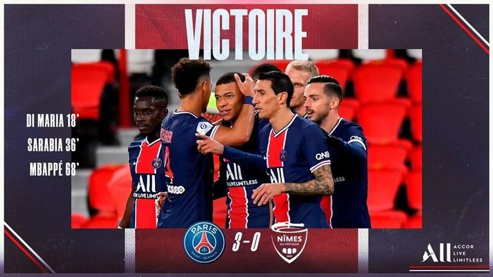 PSG tiếp tục bám đuổi Lille và Lyon trên BXH Ligue 1