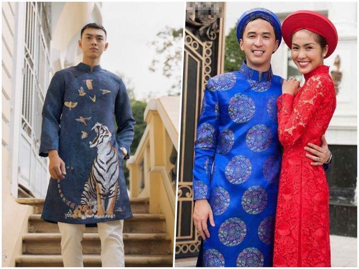 Áo dài gấm là phiên bản “sang chảnh” của tà áo dài truyền thống.
