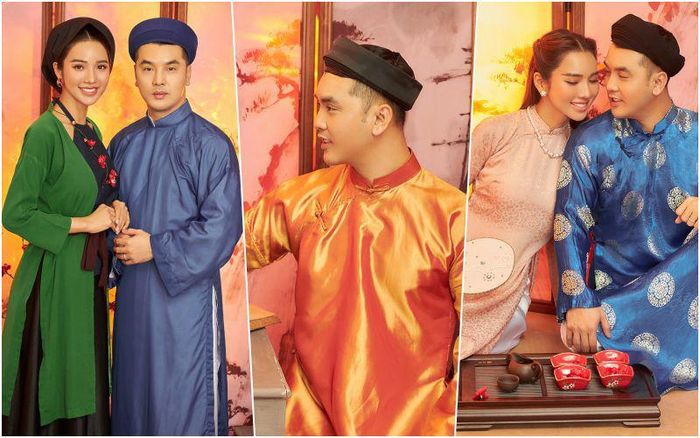Vốn mê áo dài, Tết này Ưng Hoàng Phúc diện hẳn trang phục truyền thống theo phong cách đặc trưng của ba miền. So với trang phục cách tân của những năm trước, áo dài đậm màu sắc truyền thống mang lại dáng vẻ điềm đạm hơn cho nam ca sĩ.