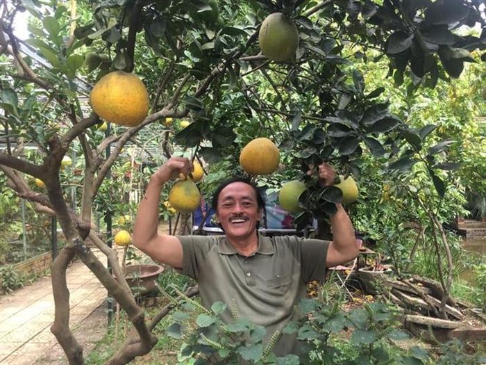 Giang Còi tâm sự: "Cũng may, lúc đó ông trời cho tôi sức khỏe. Sau khi đi diễn về, tôi làm khuôn đóng gạch lát sân, túc tắc xây một ngôi nhà nho nhỏ, trồng từng cái cây khi nó còn nhỏ như cái đũa, ngón tay. Tôi cứ làm mọi thứ theo kiểu 'kiến tha lâu cũng đầy tổ'. Giờ đây, tôi cũng có một ngôi nhà để ra vào, một khu vườn rộng với nhiều loại cây ăn quả, ao cá. Tôi rất tự hào vì dù là trai phố cổ nhưng tôi am hiểu công việc của nhà nông như một nông dân chính hiệu".