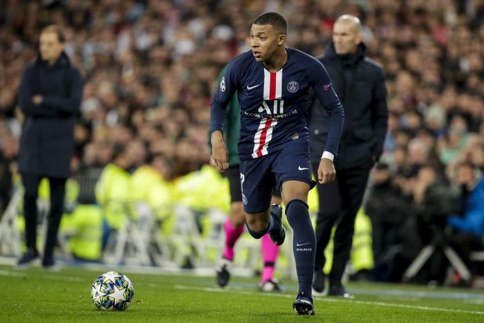  Mbappe tịt ngòi trong cả 2 lần đối đầu Real năm đó. Cá nhân Ronaldo ghi tới 3 bàn vào lưới PSG, giúp Real đi tiếp với tổng tỷ số 5-2. Ảnh: Getty. 
