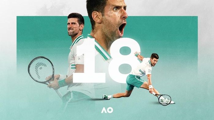 ...Djokovic còn mang về phòng trưng bày của mình danh hiệu Grand Slam thứ 18 trong sự nghiệp. Hiện anh chỉ còn kém hai kỷ lục gia là Roger Federer và Rafael Nadal (cùng có 20 danh hiệu) 2 chức vô địch nữa 