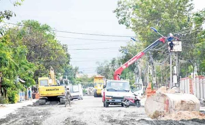 Thị xã Ayun Pa quan tâm đầu tư cơ sở hạ tầng đô thị. Ảnh: Trần Đức