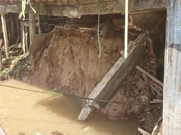 Hình ảnh vị trí sạt lở (ảnh CTTĐT An Giang CC).