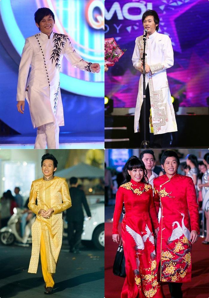 Tất nhiên, người có tinh thần dân tộc ngời ngời như anh thì áo dài cũng là món đồ không thể thiếu. 