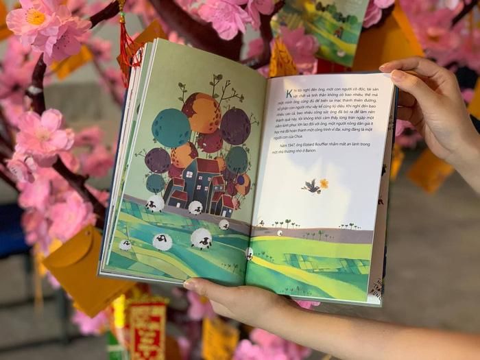 Minh họa sách "Người trồng rừng" do Trần Quốc Anh thực hiện