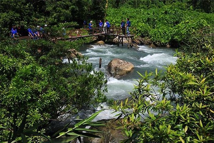 Du khách được tận hưởng không khí mát mẻ trong lành giữa thiên nhiên hoang sơ.