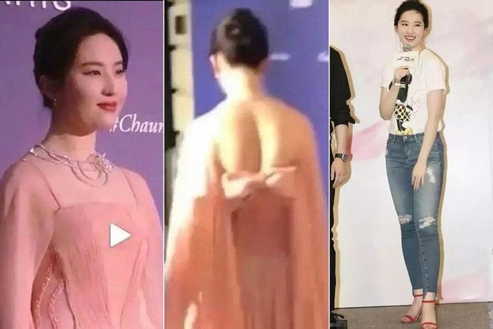 Nữ diễn viên lộ rõ khuôn mặt tròn, “vai u thịt bắp” và đôi chân kém thon gọn