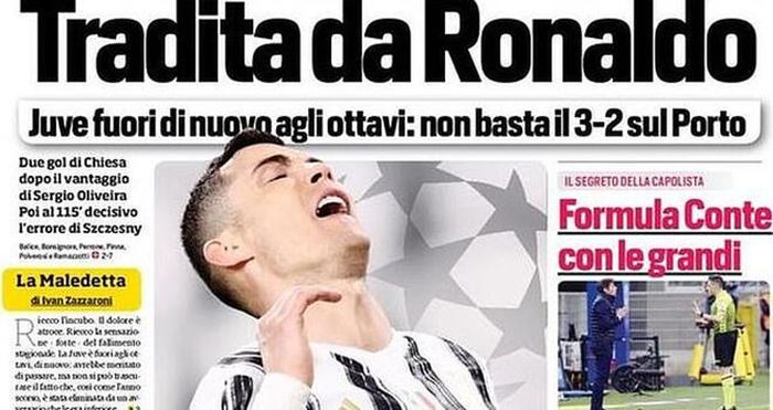 Truyền thông Italia không dành cho Ronaldo bất cứ sự cảm thông nào