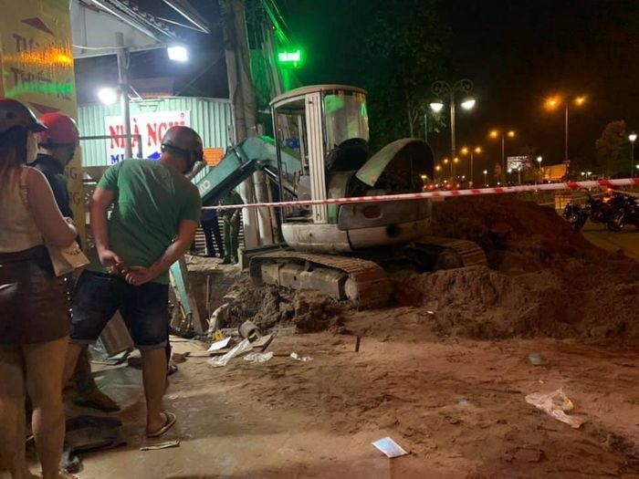 Hiện trường vụ tai nạn làm một người chết, một người bị thương - Ảnh: TL