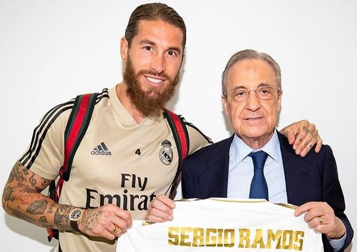 Giữa Ramos và Chủ tịch Perez tồn tại cuộc chiến quyền lực. Ảnh: Getty Images.