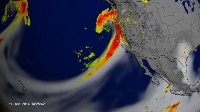 Sông khí quyển gây mưa lớn tại bang California.