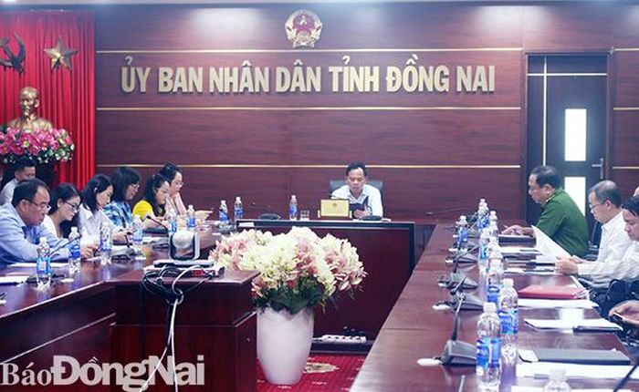 Phó chủ tịch UBND tỉnh Võ Tấn Đức chủ trì hội nghị tại điểm cầu Đồng Nai