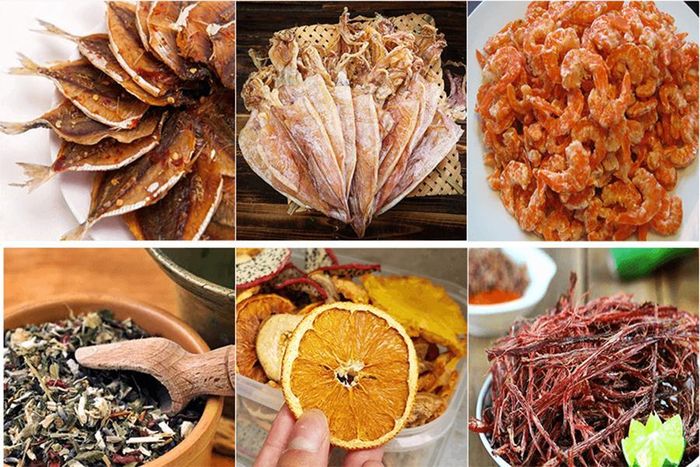 Không nên dùng thực phẩm khô đã bị mốc, các loại thực phẩm lạ không rõ nguồn gốc xuất xứ, các loại phẩm màu, đường hóa học...
