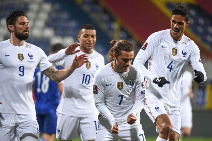 Griezmann đã ghi 2 bàn trong 3 trận gần nhất của tuyển Pháp. Ảnh: Getty.