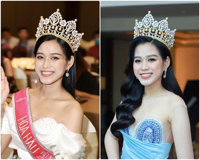 So với hình ảnh sau đăng quang 1 ngày, Đỗ Thị Hà của hôm nay chẳng có mấy khác biệt về phong cách làm đẹp. Cô nàng vẫn rất đẹp nhưng cảm giác an toàn quá.