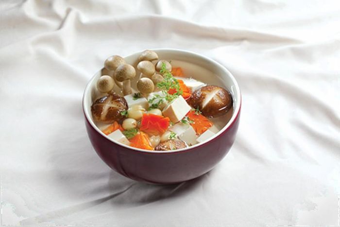Canh chay nấm
