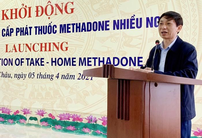 Ông Nguyễn Hoàng Long, Cục trưởng Cục Phòng, chống HIV/AIDS, phát biểu tại Lễ khởi động.