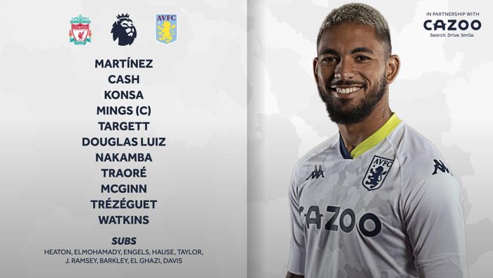 Đội hình ra sân của Liverpool và Aston Villa