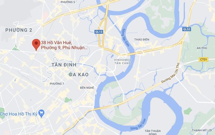  Vụ tai nạn xảy ra trên đường Hồ Văn Huê, quận Phú Nhuận, TP.HCM. Ảnh: Google Maps. 