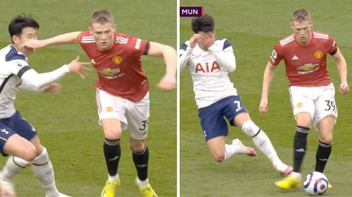 Tuy nhiên, trọng tài cho rằng McTominay đã phạm lỗi với Son trước đó