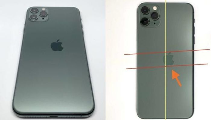 Hình ảnh về chiếc iPhone 11 Pro bị lỗi logo.