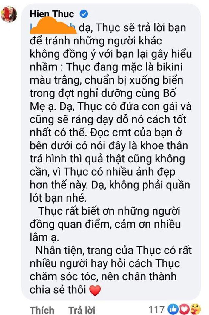 Hiền Thục đáp trả.