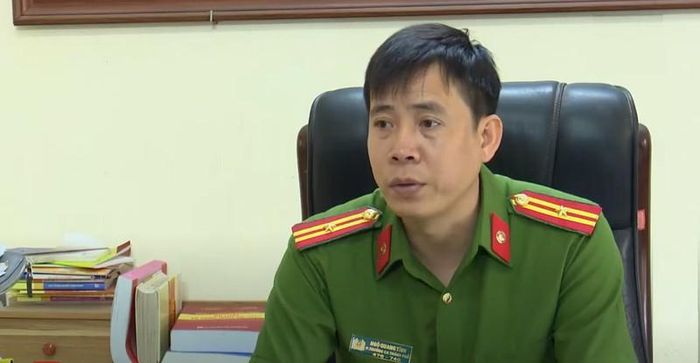 Thiếu tá Ngô Quang Tĩnh - Phó trưởng Công an thành phố Ninh Bình.