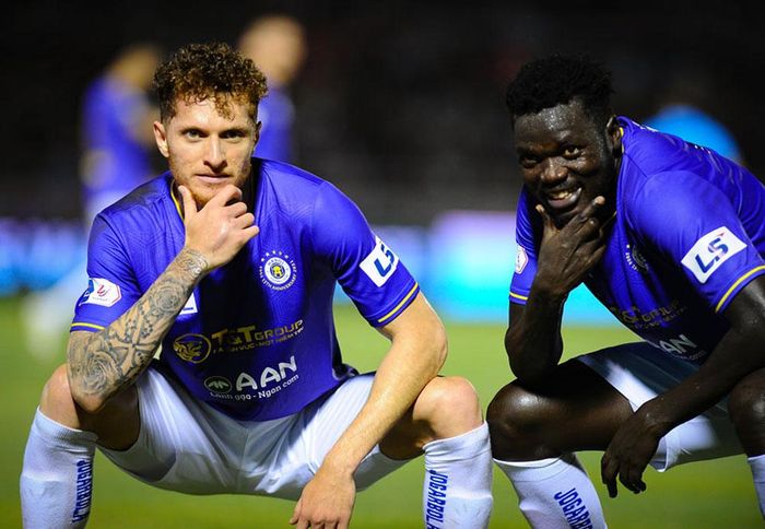 Geovane Magno ghi bàn ở mọi lần chạm trán HAGL từ ngày cầu thủ này tới V-League 2019. Ảnh: VPF