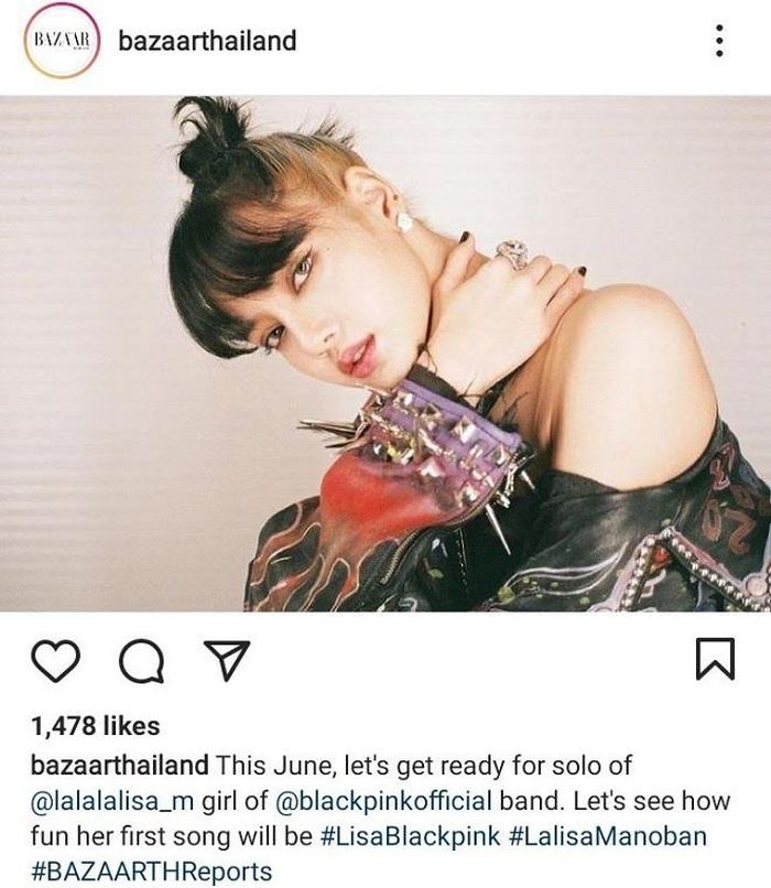 Bài đăng xác nhận màn solo của Lisa Blackpink tới từ Harper's Bazaar Thái