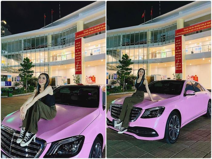 Đây có lẽ là bộ đồ mới lạ nhất của Hòa Minzy trong những năm gần đây. Cô nàng đã thoát mác "bánh bèo nhập" và tạo ấn tượng với phong cách trẻ trung, phóng khoáng.