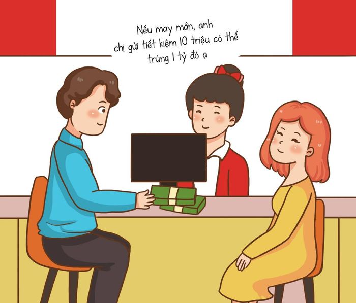Khi gửi tiết kiệm từ 10 triệu đồng với kỳ hạn 1 tháng trở lên trên toàn quốc, khách hàng cá nhân sẽ nhận được mã số dự thưởng để tham gia quay số cuối chương trình, có cơ hội trúng các giải thưởng hấp dẫn. Giải đặc biệt là sổ tiết kiệm trị giá 1 tỷ đồng.