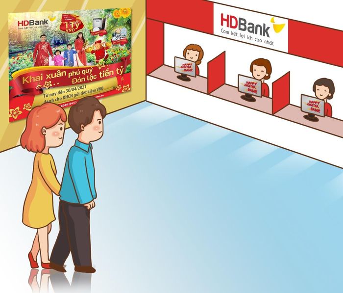 Thấu hiểu nhu cầu của khách hàng, nhiều nhà băng đã triển khai các chương trình ưu đãi, quay số may mắn trúng thưởng từ đầu năm. Sau thành công của những chương trình gửi tiết kiệm dự thưởng Vạn sự như ý - Canh Tý hết ý - Trúng vàng nguyên ký hay ưu đãi hè Có lãi có quà - Cả nhà tỷ phú, HDBank tiếp tục triển khai Khai xuân phú quý - Đón lộc tiền tỷ nhằm mang lại lợi ích tối ưu cho khách hàng. Khi tham gia chương trình gửi tiết kiệm, khách hàng vừa bỏ túi khoản đầu tư sinh lời an toàn, uy tín, vừa có cơ hội “vụt sáng” thành tỷ phú.