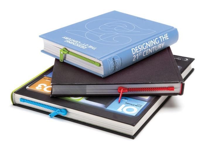  4. Những chiếc bookmark hình khóa zip này rất đơn giản. Chúng phù hợp cho học sinh, sinh viên hay những ai đề cao tính thẩm mỹ. Nguồn: Boredpanda. 