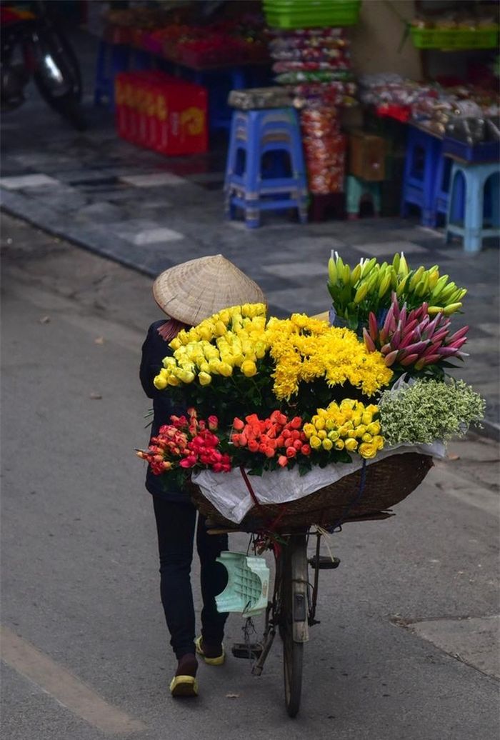 Lòng người chợt khắc khoải khi thấp thoáng phía trước là bóng nón sờn cũ của ai kia vẫn tất tả giữa muôn nẻo đường đời.