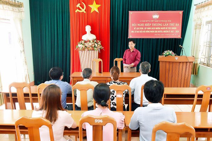 Huyện Đak Đoa cũng đã hoàn thành hội nghị hiệp thương lần thứ 3 thông qua qua danh sách những người đủ tiêu chuẩn ứng cử đại biểu HĐND huyện nhiệm kỳ 2016-2021.