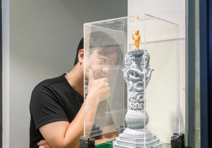 Tu Di tòa Thích Ca sơ sinh thời Lý phỏng dựng bởi SEN Heritage. Ảnh: BTC