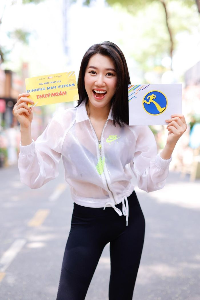 Thúy Ngân cho biết tập chạy bộ 10 km mỗi ngày để tham gia Running Man. Ảnh: BTC.