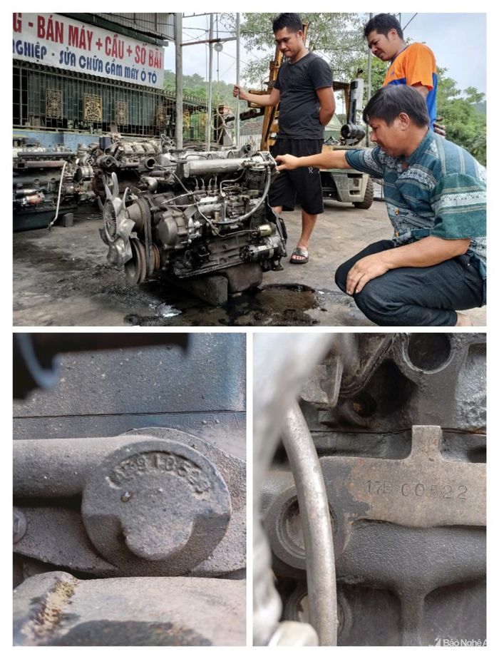 Một số người dân từ Diễn Châu lặn lội lên mua máy cũ sau khi đã phân rã, làm sạch. Với những người làm nghề "mổ" xe, chỉ những xe còn lành lặn số khung, số máy thì họ mới mua. Ảnh: Tiến Đông