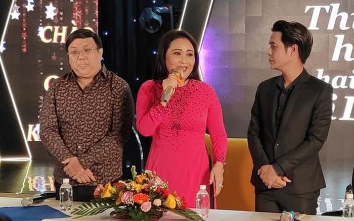 Nghệ sĩ Thanh Hằng trong buổi họp báo chương trình Thương hoài hai tiếng cải lương. Ảnh: H.K