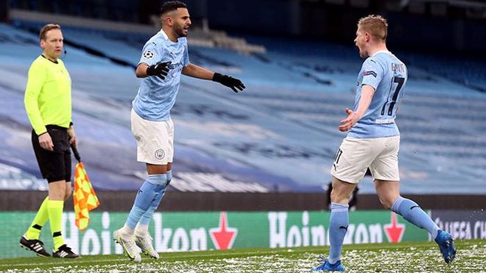 De Bruyne ăn mừng chiến thắng trước PSG