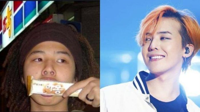G-Dragon và bức ảnh tập trung vào lỗ mũi cho thấy từ nhỏ anh đã "khá dị". Ảnh: Twitter