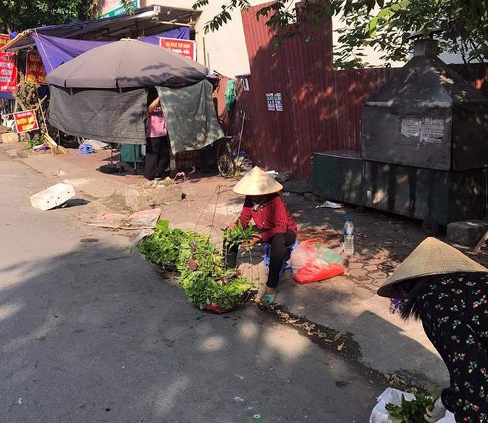 Gánh hàng rau cũng ế.