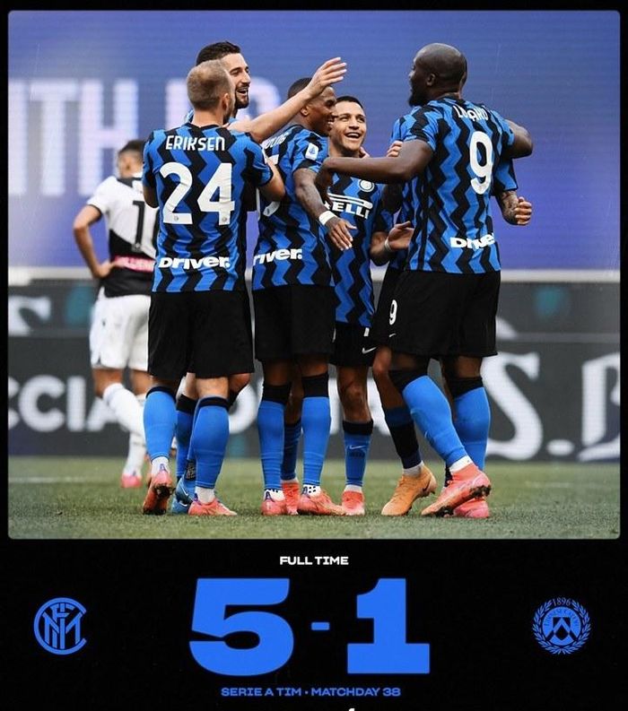 Inter dễ dàng vùi dập Udinese với tỷ số 5-1