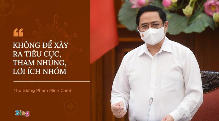  Tinh thần này cũng được Thủ tướng Phạm Minh Chính quán triệt trong cuộc họp khẩn sáng 30/4 về phòng chống dịch Covid-19 trước một số diễn biến mới. Ngoài yêu cầu Bộ Y tế chủ động hơn nữa trong việc tìm nguồn, Thủ tướng quán triệt tổ chức tiêm vaccine cho toàn dân theo tinh thần chỉ đạo của Bộ Chính trị và Chính phủ, không để xảy ra tiêu cực, tham nhũng, lợi ích nhóm. 