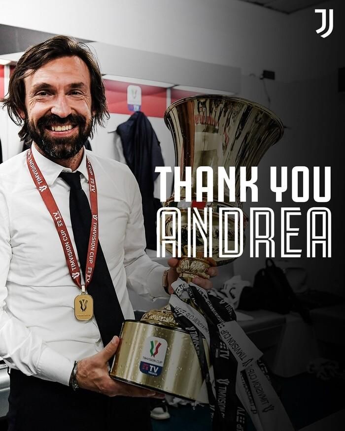 Juventus chính thức thông báo chia tay HLV Andrea Pirlo.